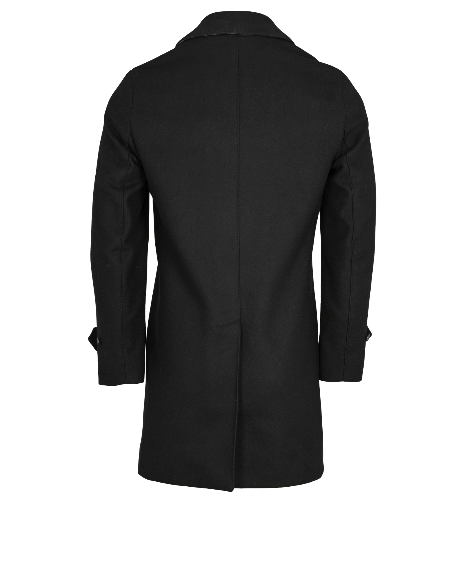 Burberry Gabardine Car Coat, &pound;420, Clothing, Black, Wool, Back view