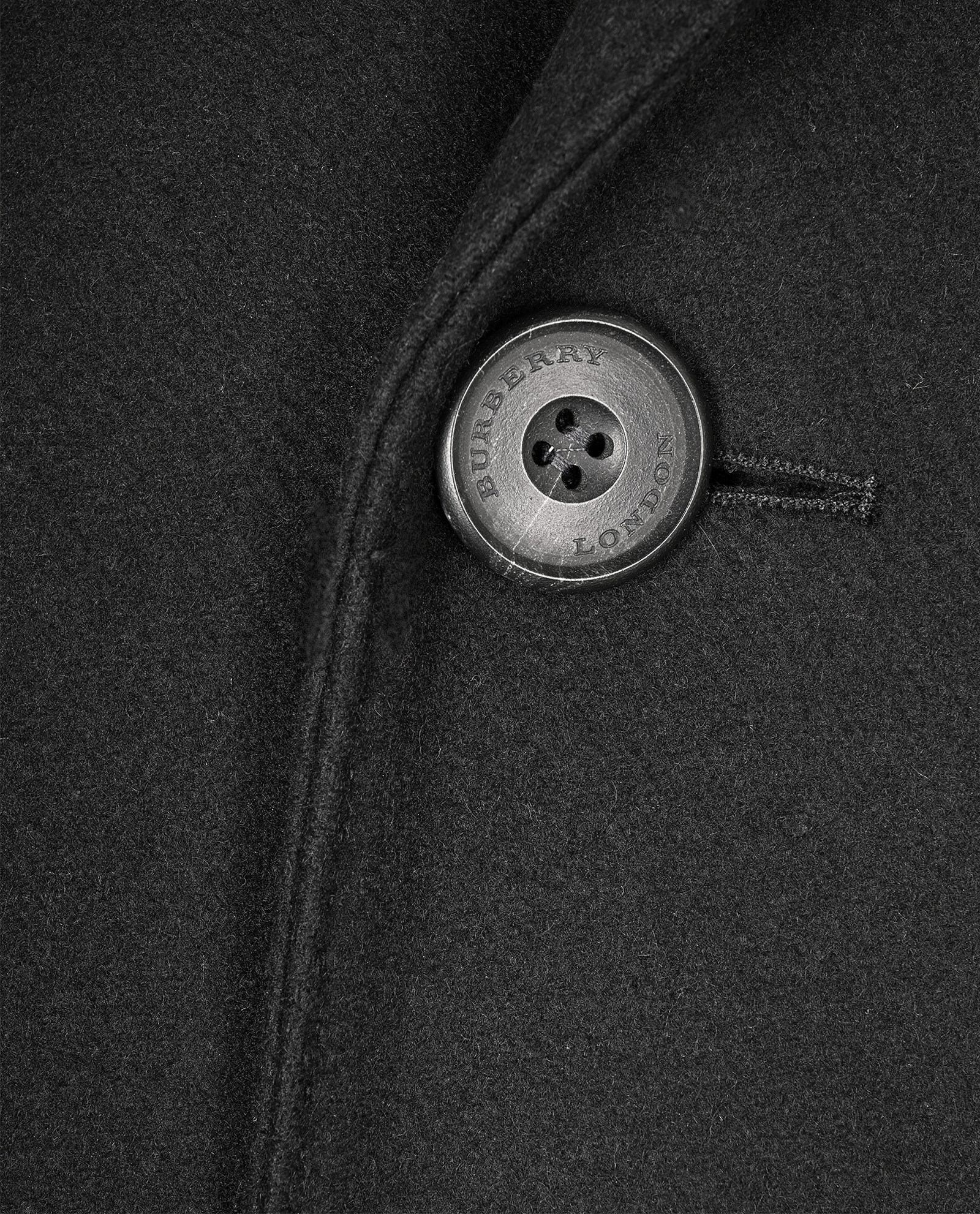 Burberry Gabardine Car Coat, &pound;420, Clothing, Black, Wool, Other view