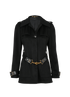 Gucci Chain Belted Short Coat, &pound;475, Clothing, Black, Wool, Front view