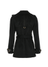 Gucci Chain Belted Short Coat, &pound;475, Clothing, Black, Wool, Back view