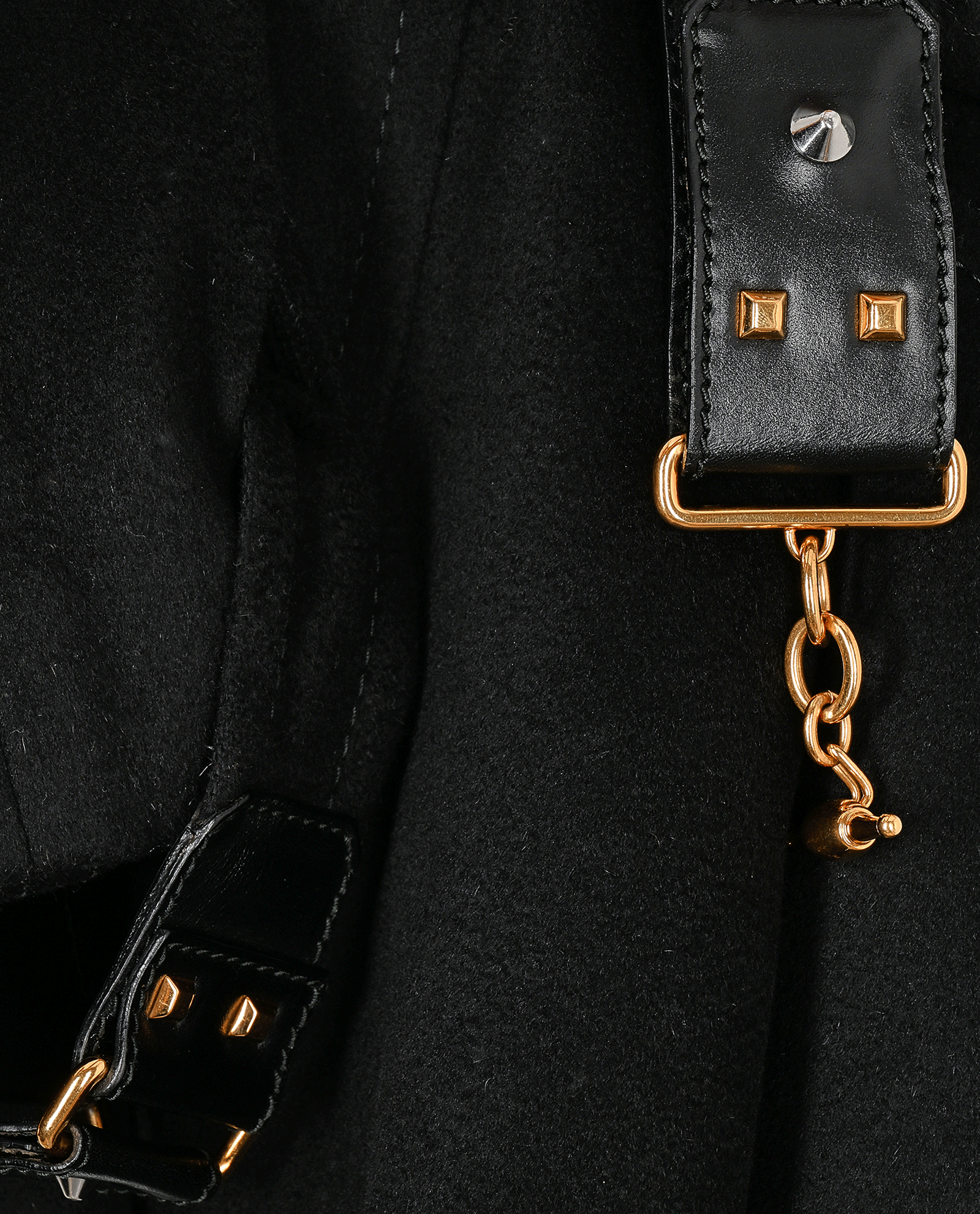 Gucci Chain Belted Short Coat, &pound;475, Clothing, Black, Wool, Other view