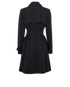 Max Mara Zipped Trench, &pound;340, Clothing, Navy, Polyester (Polymer), Back view