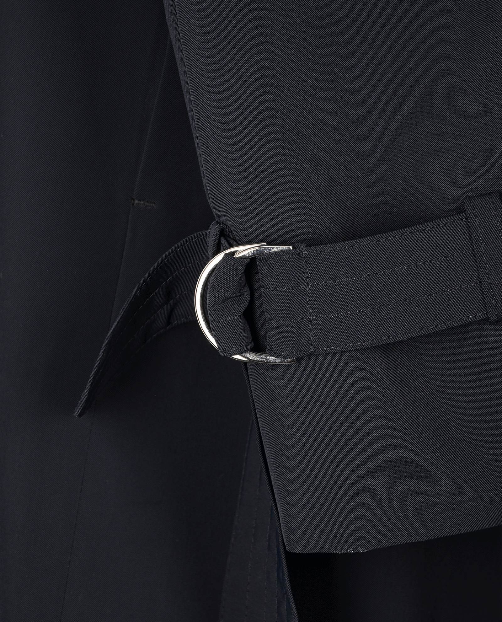 Max Mara Zipped Trench, &pound;340, Clothing, Navy, Polyester (Polymer), Other view