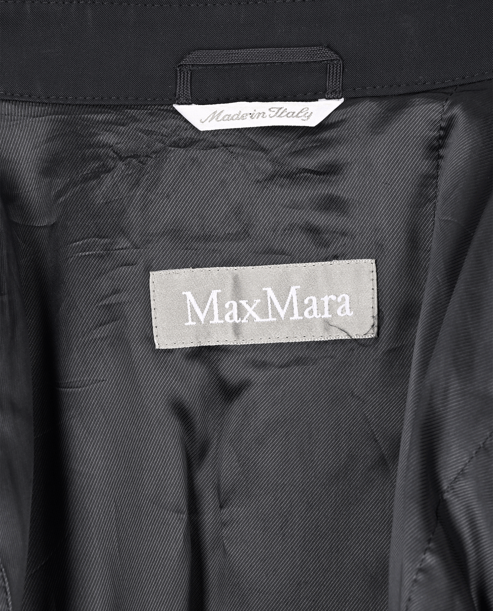 Max Mara Zipped Trench, &pound;340, Clothing, Navy, Polyester (Polymer), Other view