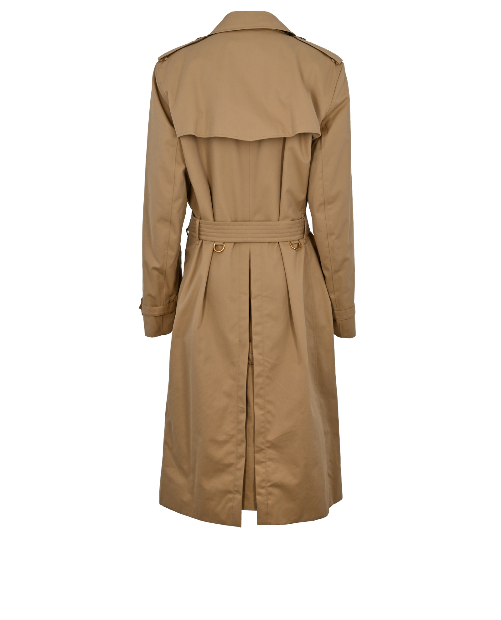 Burberry The Kensington Long Trench Coat, &pound;750, Clothing, Beige, Cotton, Back view