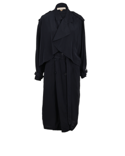 Stella McCartney Light Trench Coat, Silk, Blue, UK10, 2*
