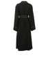 Gucci Contrast-Trimmed Wrapped Coat, &pound;450, Clothing, Black, Acetate/Silk, Back view