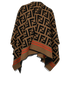 Fendi FF Poncho, &pound;1,100, Clothing, Black/Brown, Wool, Front view