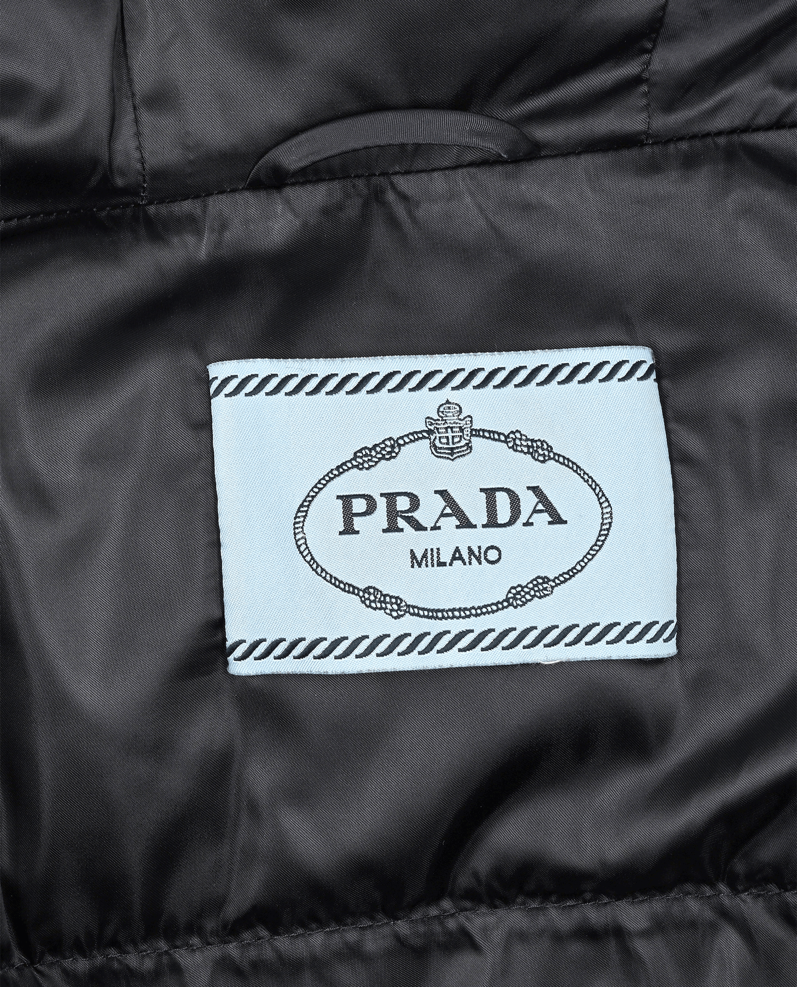 Prada Quilted Hooded Puffer, &pound;650, Clothing, Navy, Polyester (Polymer), Other view