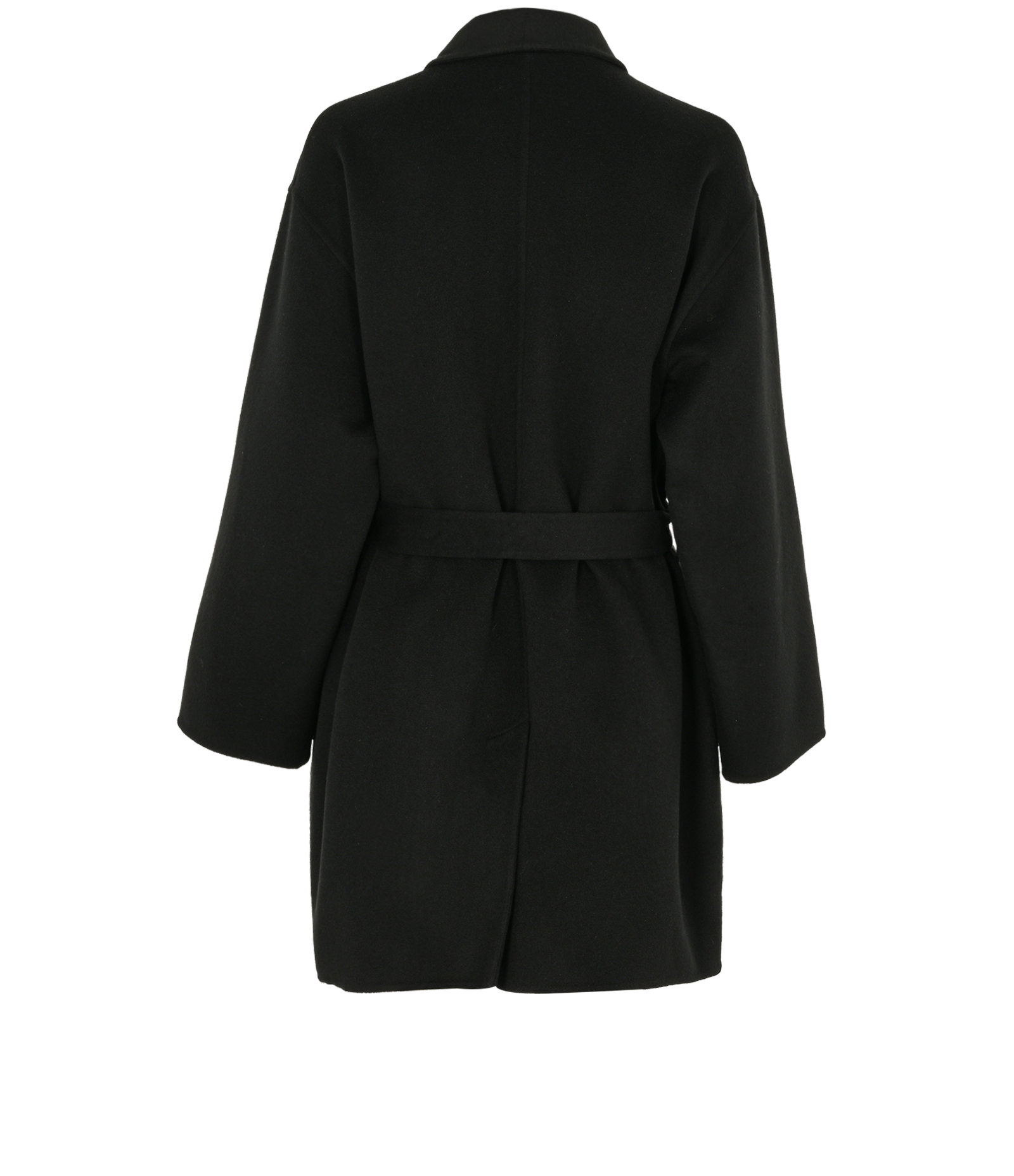 Hermes Belted Zip-Up Coat, &pound;3,100, Clothing, Black, Cashmere, Back view