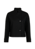 Balenciaga Single Breasted Coat, &pound;195, Clothing, Black, Wool, Front view