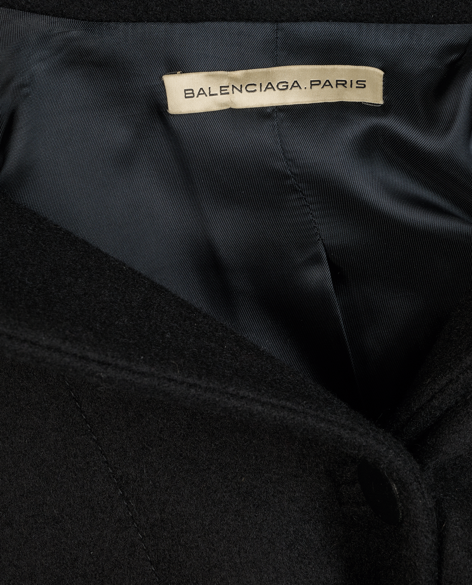 Balenciaga Single Breasted Coat, &pound;195, Clothing, Black, Wool, Other view
