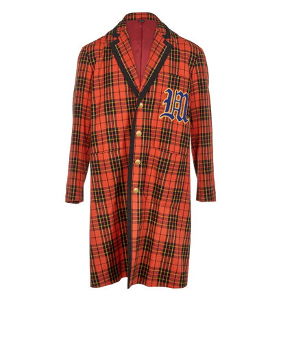 Gucci Check Coat, &pound;450, Clothing, Orange, Wool, Front view