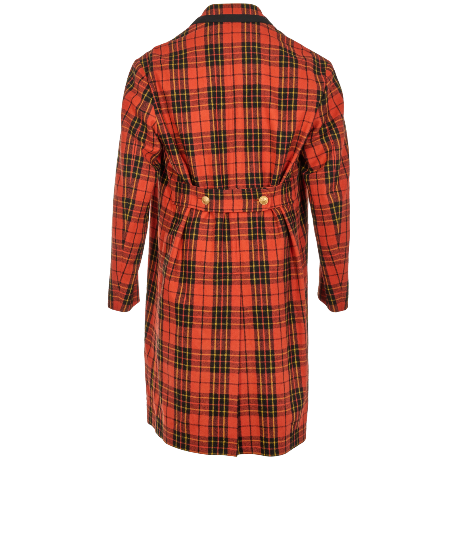 Gucci Check Coat, &pound;450, Clothing, Orange, Wool, Back view