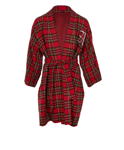 Gucci Check Belted Coat, &pound;495, Clothing, Red, Wool, Front view