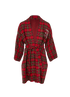 Gucci Check Belted Coat, &pound;495, Clothing, Red, Wool, Front view