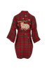 Gucci Check Belted Coat, &pound;495, Clothing, Red, Wool, Back view