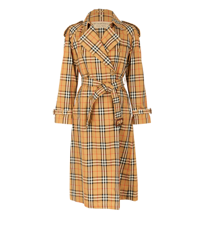 Burberry Check Trench, &pound;495, Clothing, Beige, Cotton, Front view