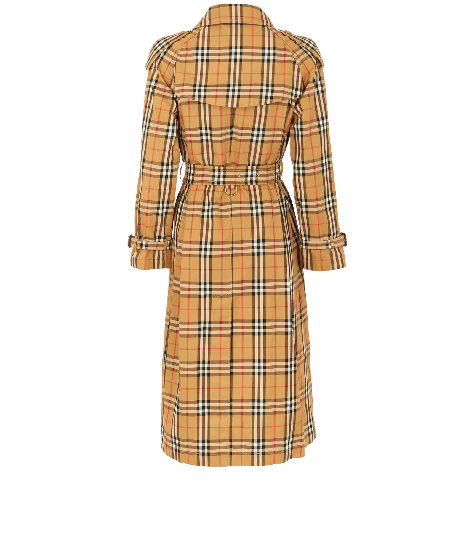 Burberry Check Trench, &pound;495, Clothing, Beige, Cotton, Back view