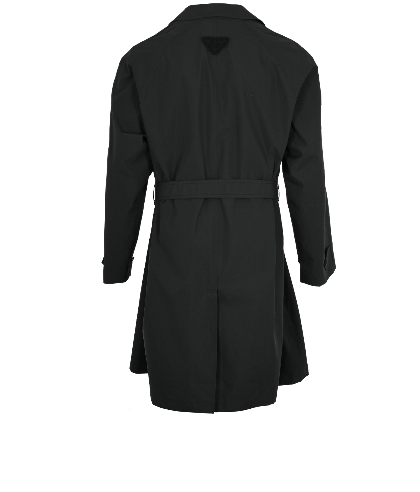 Prada Trench Coat, &pound;895, Clothing, Blue, Cotton, Back view