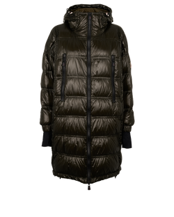 Moncler Rochelair Long Puffer, Dawn, Green, Sz S, 3*