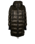 Moncler Rochelair Long Puffer, &pound;680, Clothing, Green, Down Feathers, Front view