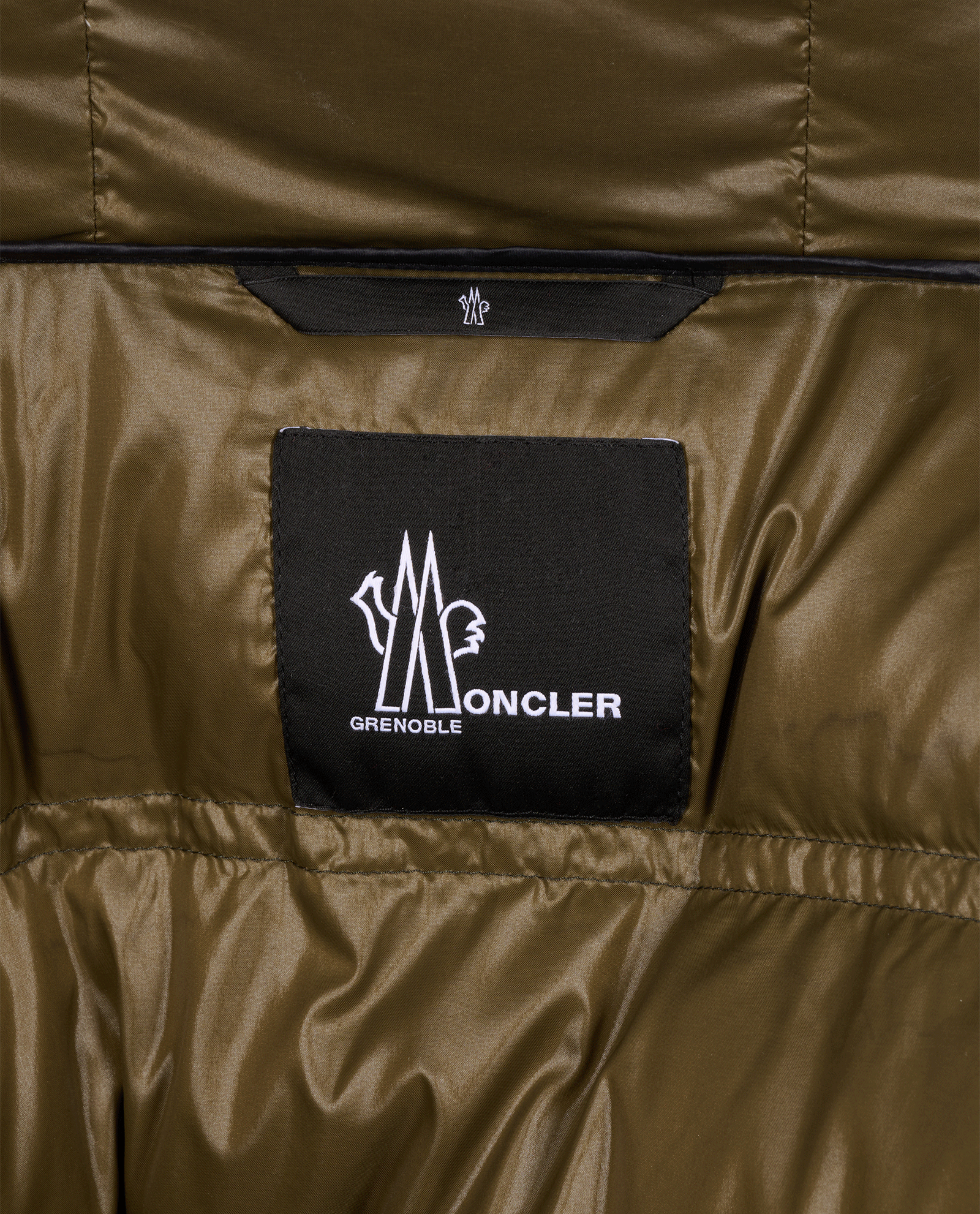 Moncler Rochelair Long Puffer, &pound;680, Clothing, Green, Down Feathers, Other view