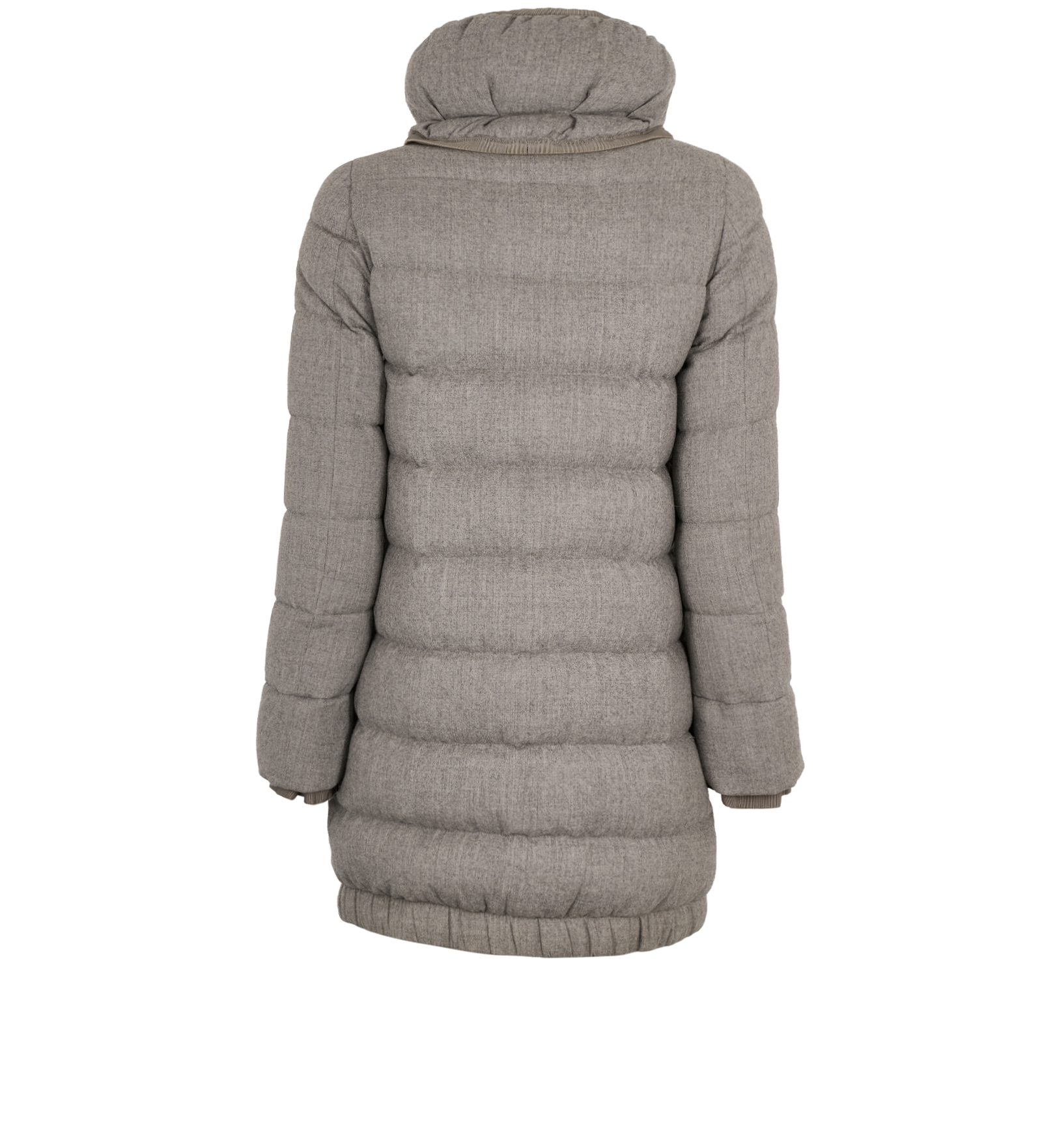 Moncler Long Puffer, &pound;650, Clothing, Grey, Down Feathers, Back view
