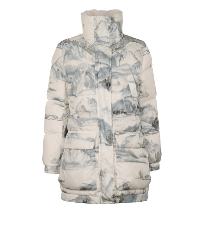 Moncler Gliere Puffer, &pound;650, Clothing, Grey/White, Down Feathers, Front view