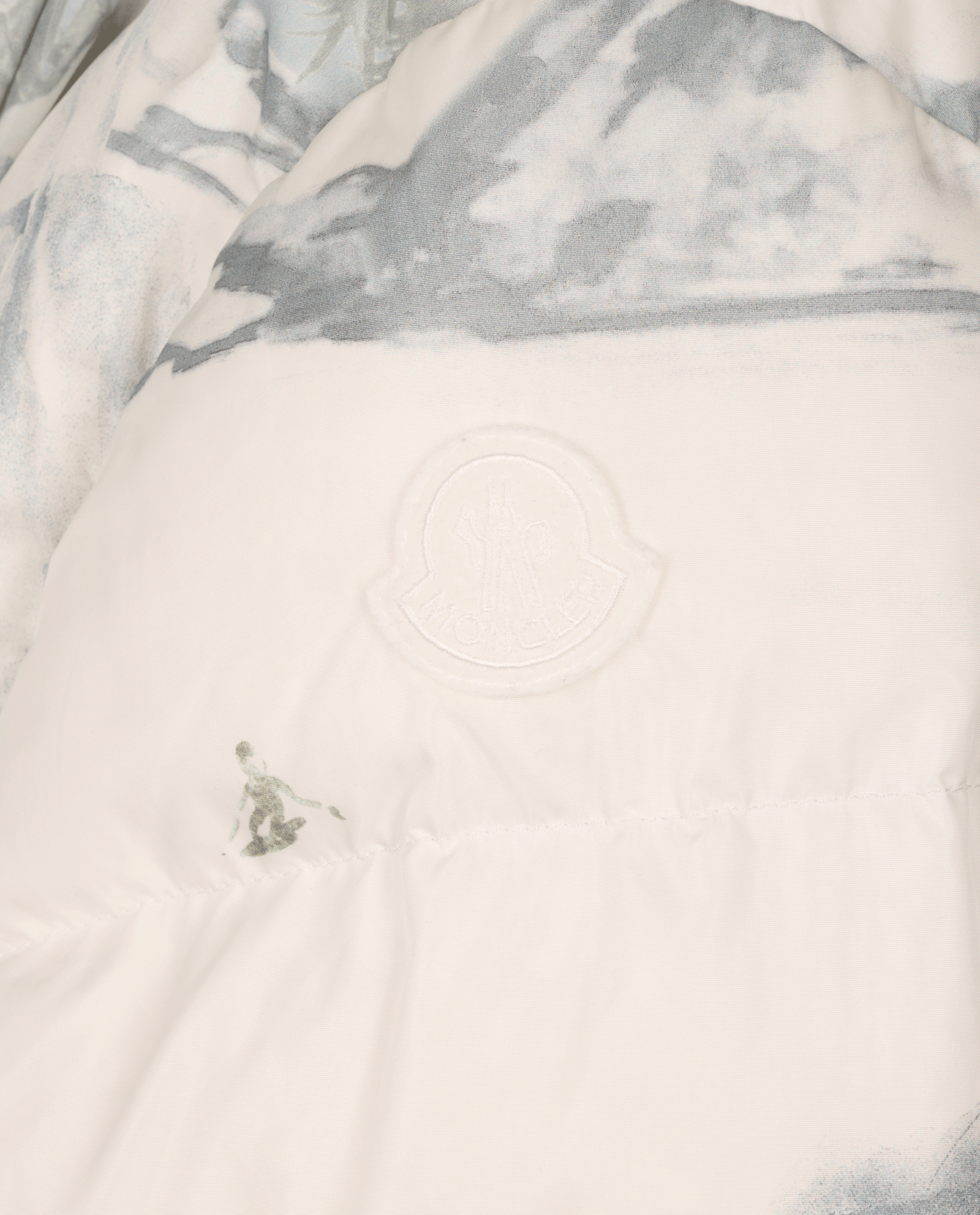 Moncler Gliere Puffer, &pound;650, Clothing, Grey/White, Down Feathers, Other view