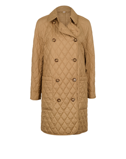 Burberry Quilted Trench, &pound;350, Clothing, Brown, Polyester (Polymer), Front view