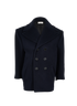 Saint Laurent Pea Coat, &pound;1,100, Clothing, Navy, Wool, Front view