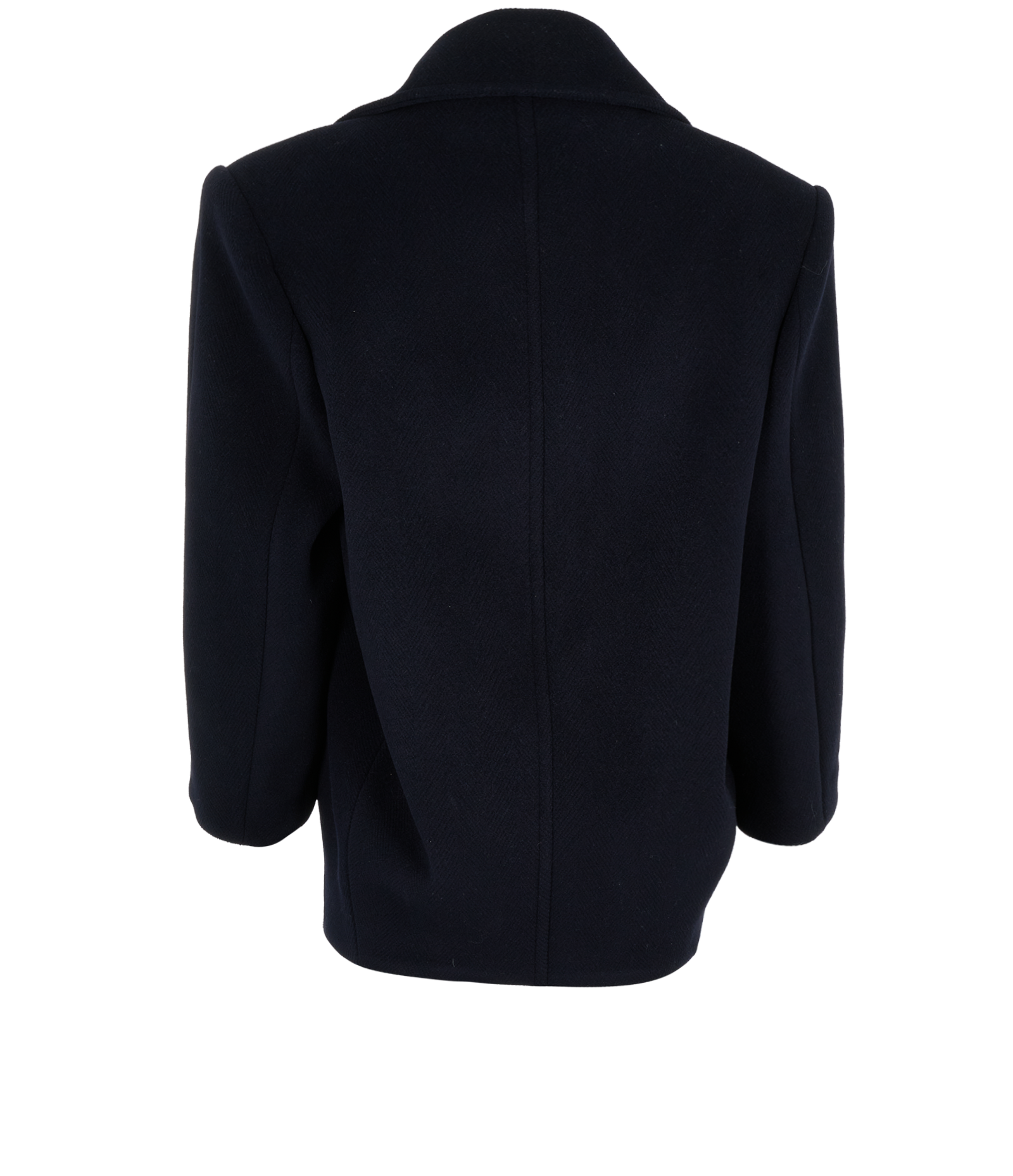 Saint Laurent Pea Coat, &pound;1,100, Clothing, Navy, Wool, Back view