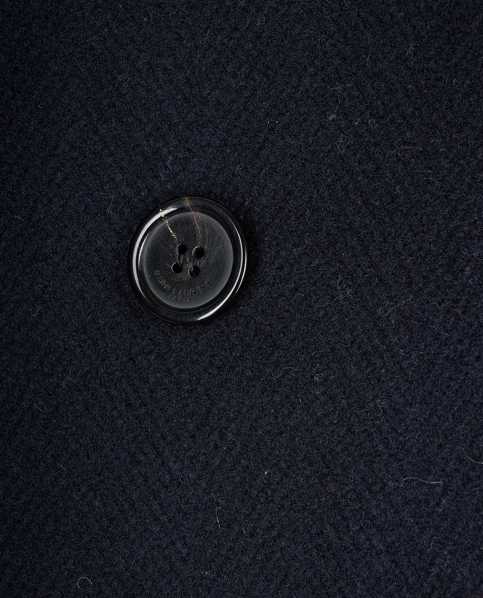 Saint Laurent Pea Coat, &pound;1,100, Clothing, Navy, Wool, Other view