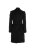 Burberry Fitted Long Coat, &pound;450, Clothing, Black, Cashmere/Wool, Back view