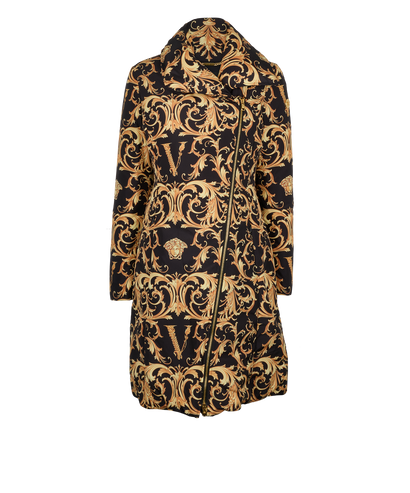 Versace Padded Coat, &pound;450, Clothing, Black/Gold, Down Feathers, Front view