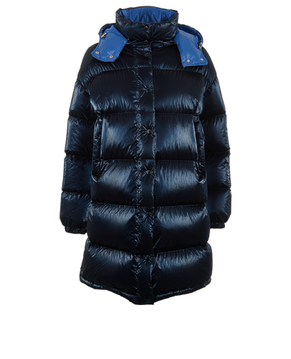 Moncler Gaou Puffer, &pound;695, Clothing, Blue, Down Feathers, Front view