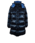 Moncler Gaou Puffer, &pound;695, Clothing, Blue, Down Feathers, Front view