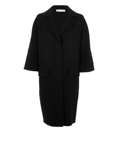 Marni Button-Up Coat, &pound;350, Clothing, Black, Wool, Front view