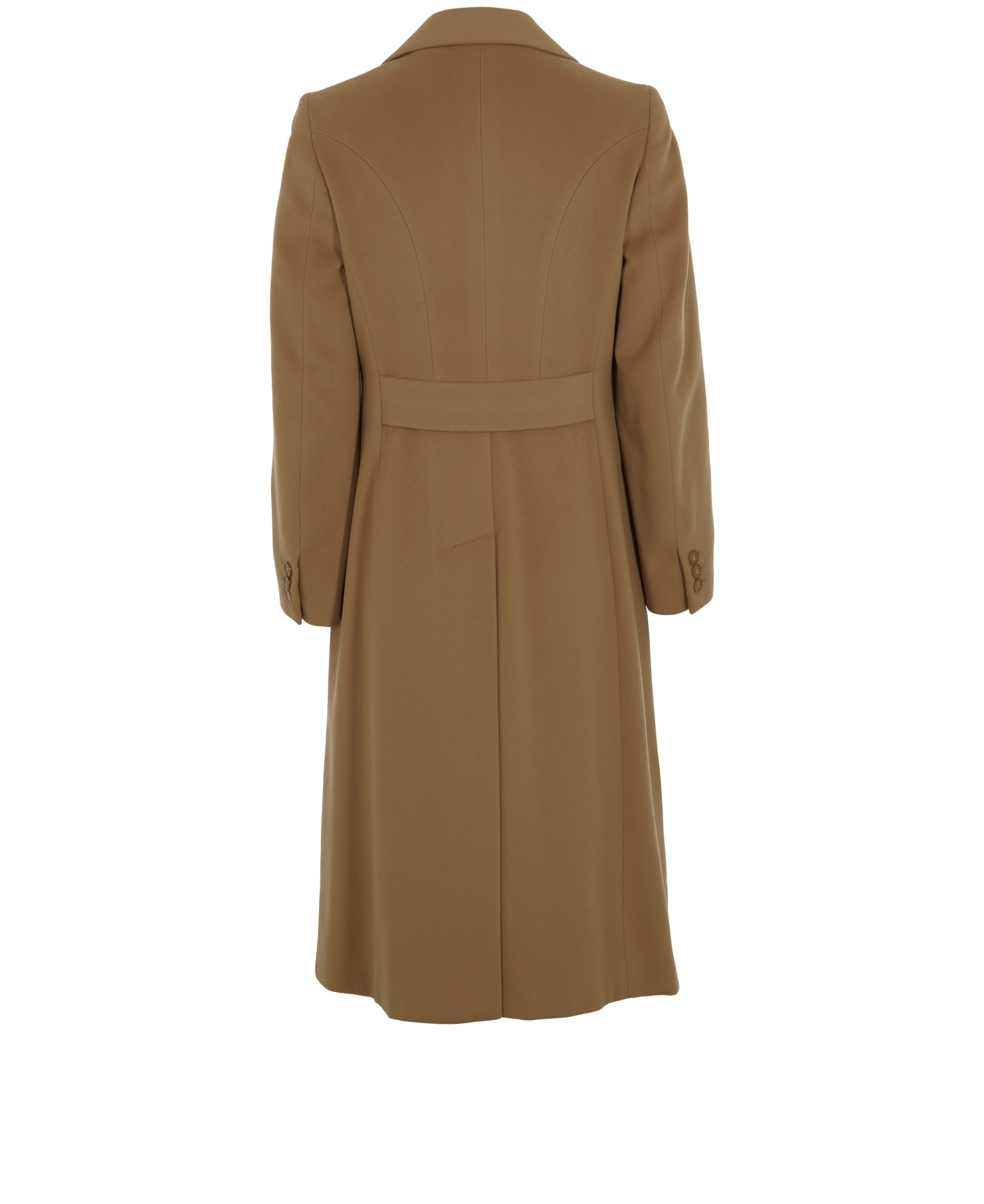 Max Mara Single-Breasted Long Coat, &pound;250, Clothing, Tan, Wool, Back view