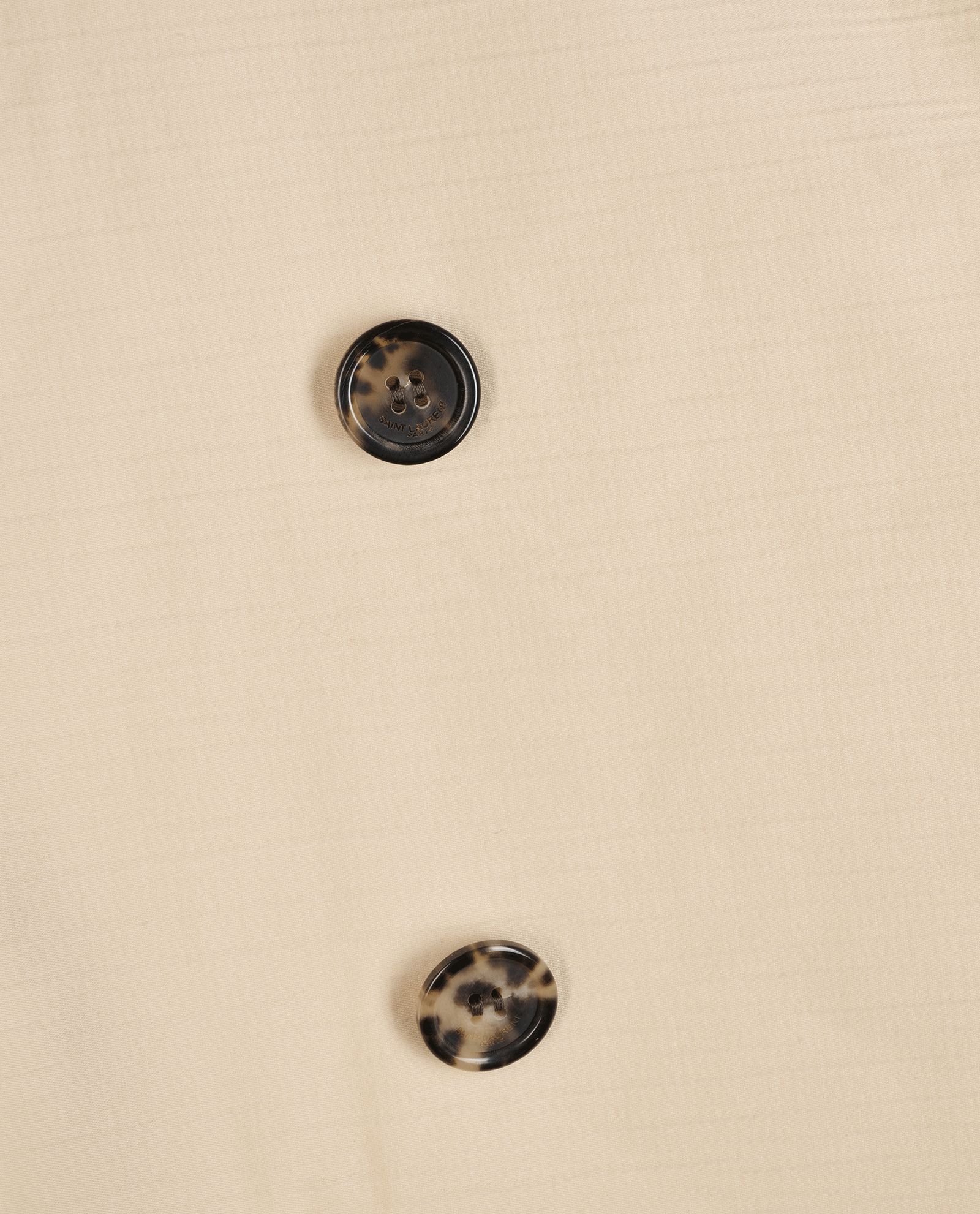 Saint Laurent Textured Short Trench Coat, &pound;395, Clothing, Cream, Cotton, Other view