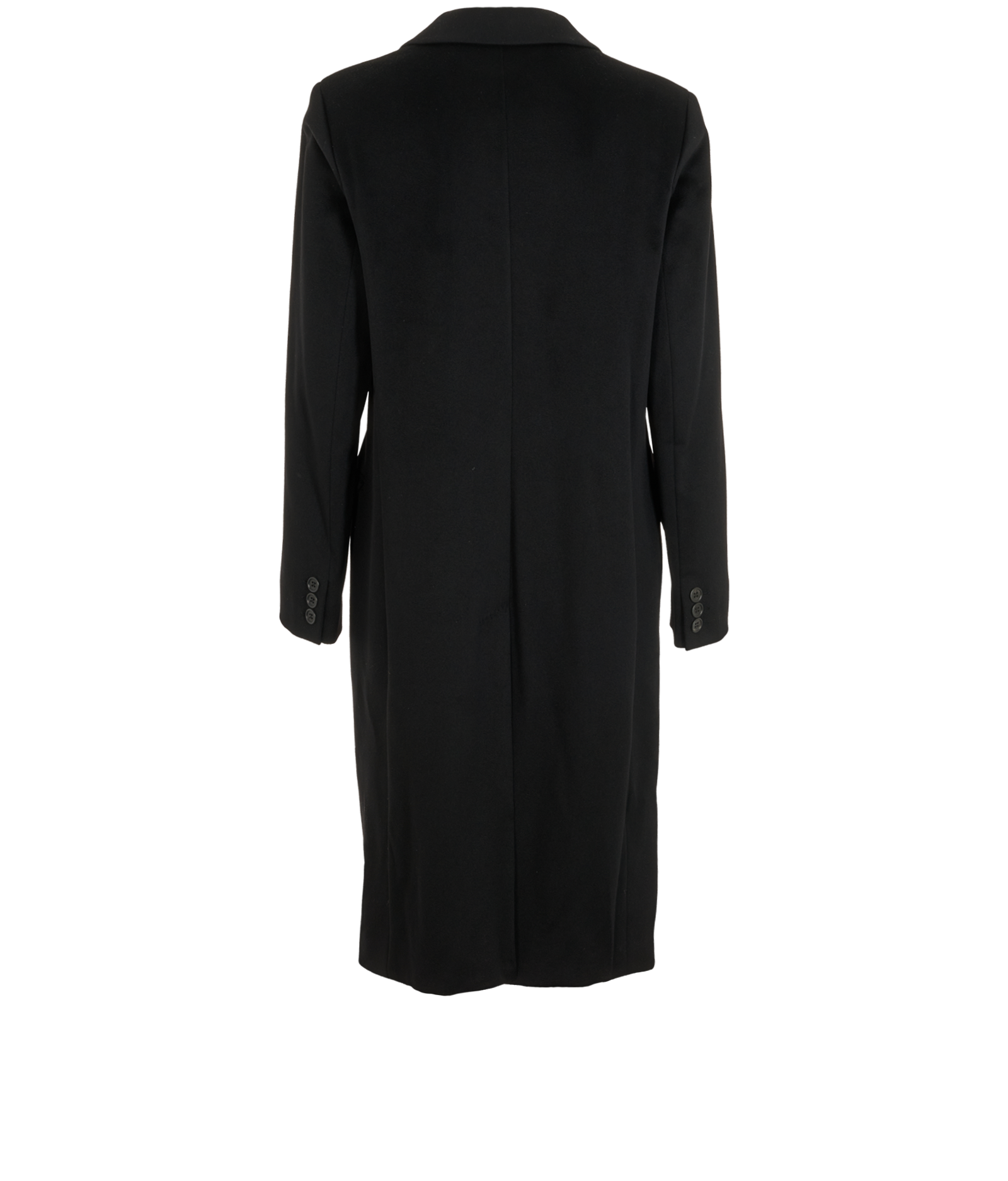 Max Mara Single-Breasted Long Coat, &pound;395, Clothing, Black, Wool, Back view