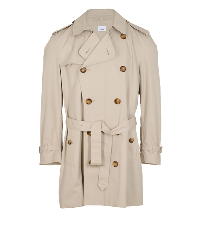 Burberry Mid-length Kensington Trench, &pound;595, Clothing, Beige, Cotton, Front view