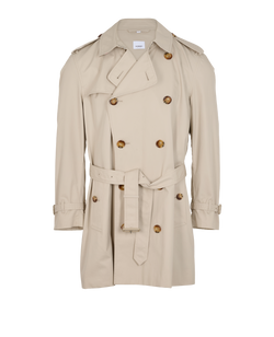 Burberry Mid-length Kensington Trench, Mens, Cotton, Beige, Sz L, 2*