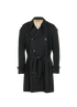 Burberry Chelsea Midi Trench, &pound;850, Clothing, Black, Cotton, Front view