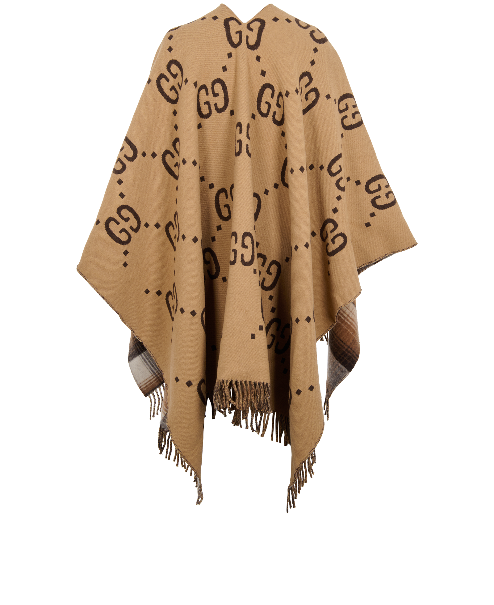 Pre-loved Gucci Reversible GG Cape - £495