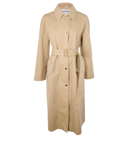 Burberry Belted Car Coat, &pound;850, Clothing, Beige, Cotton, Front view
