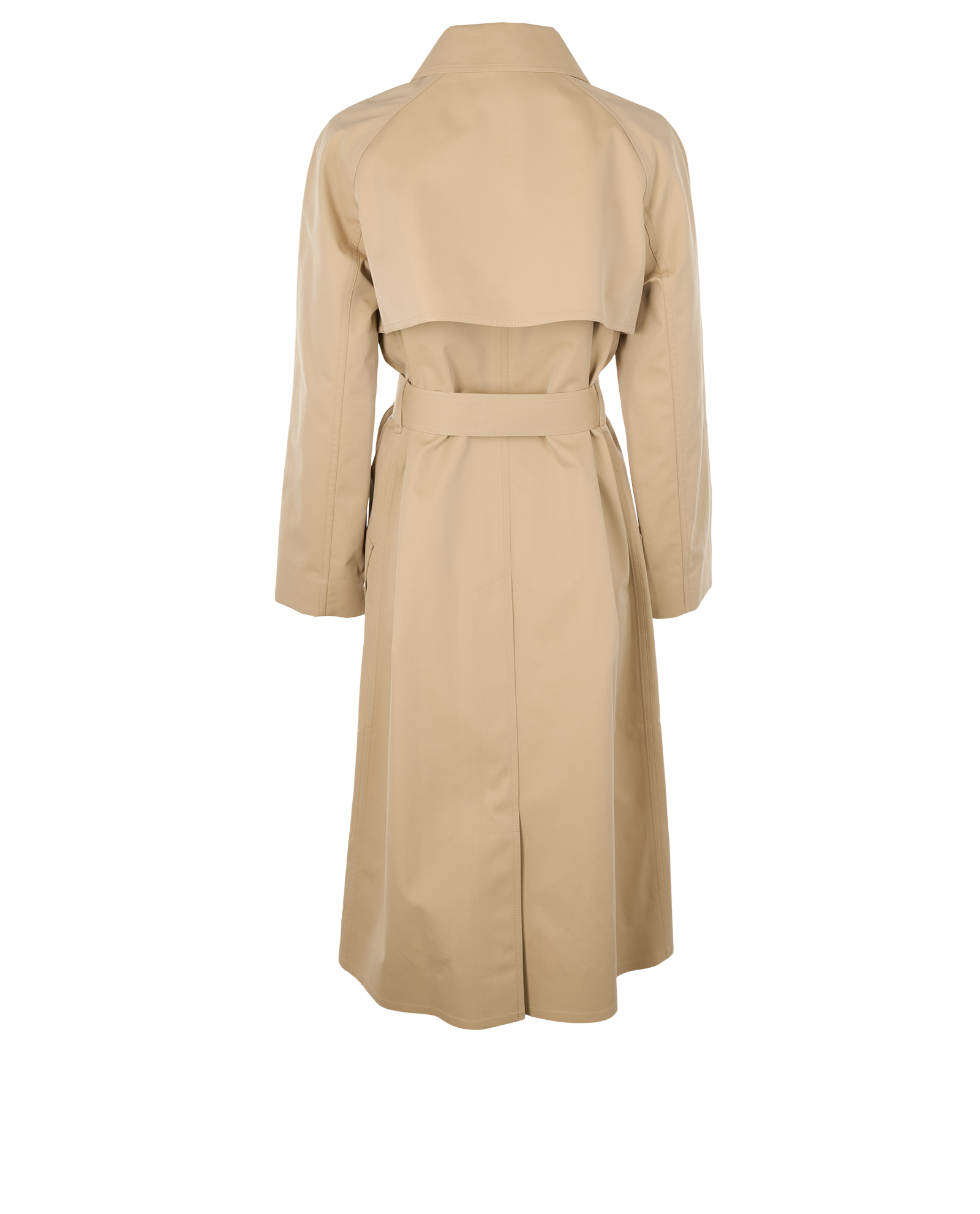 Burberry Belted Car Coat, &pound;850, Clothing, Beige, Cotton, Back view