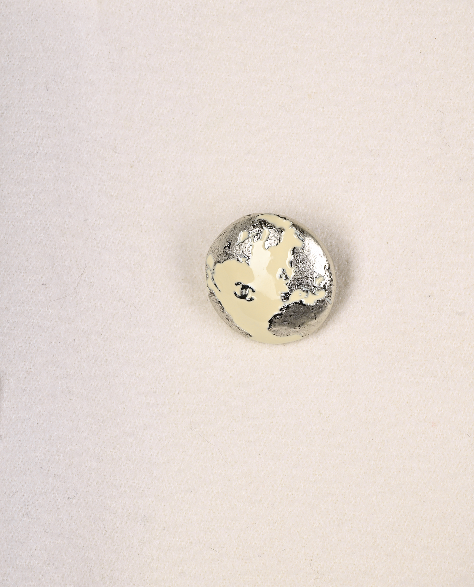 Chanel Double Breasted Short Coat, &pound;1,200, Clothing, Cream, Wool, Other view