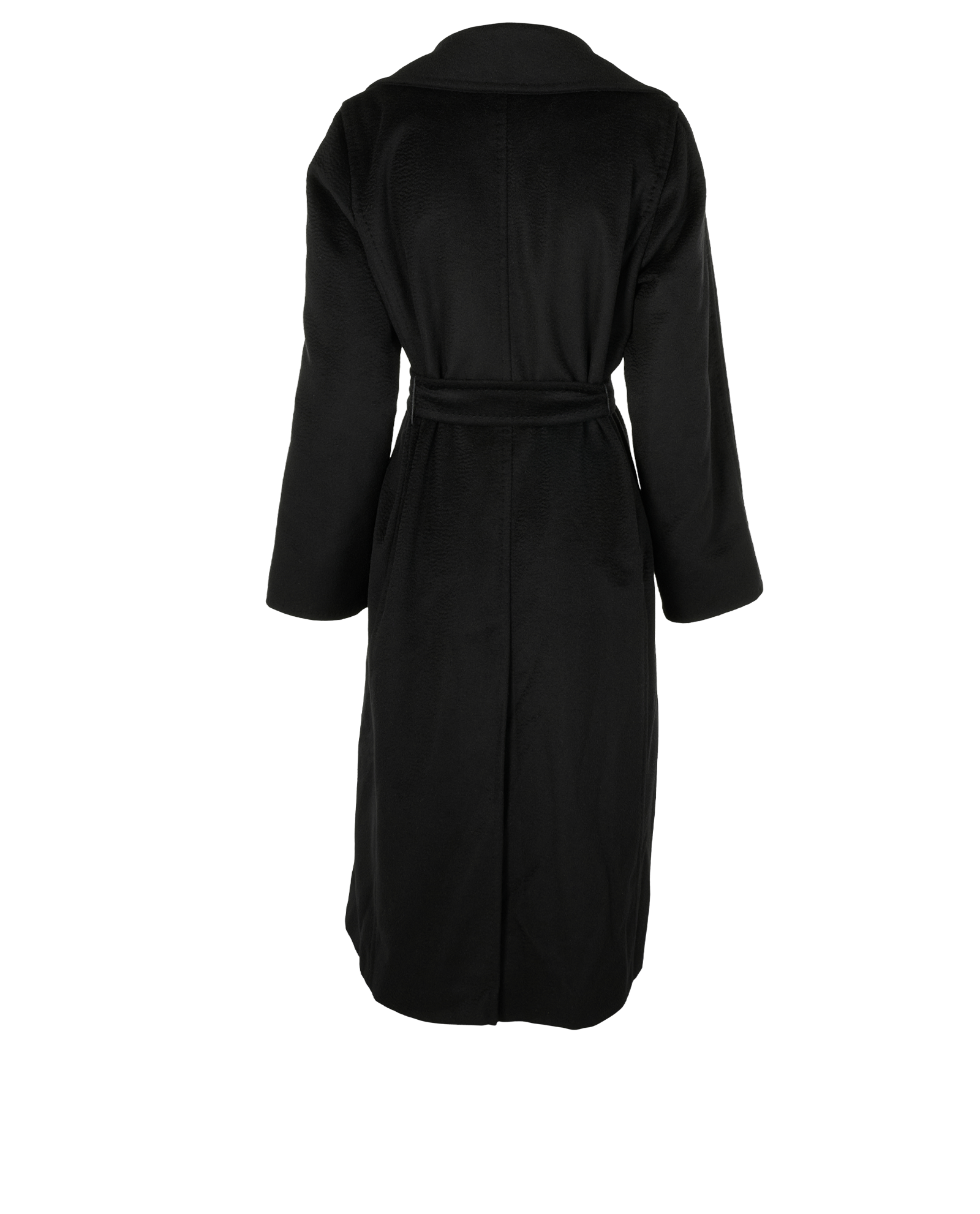 Max Mara Wrap Coat, &pound;650, Clothing, Black, Camel Hair, Back view